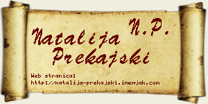 Natalija Prekajski vizit kartica